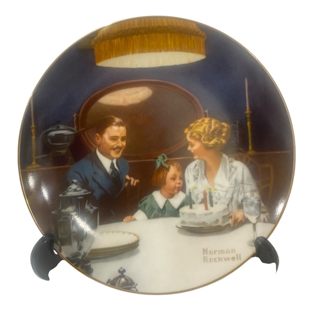 Knowles Norman Rockwell 'The Birthday Wish' Collector Plate, Limited Edition